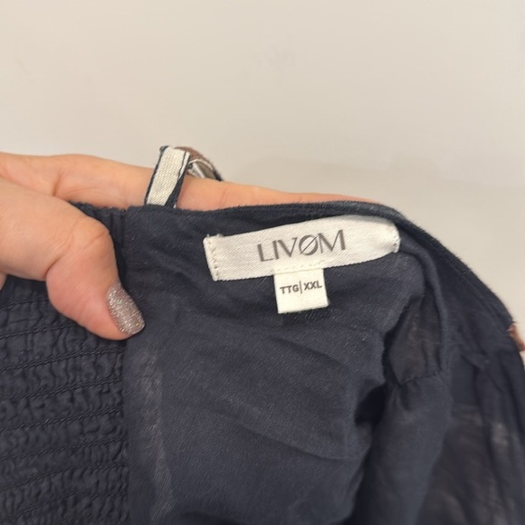 Livom Leaf Print Black and Brown crop Top size XXL - Picture 6 of 7